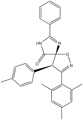 (4R,5R)-3-(2,4,6-Trimethylphenyl)-4-(4-methylphenyl)-8-phenyl-1-oxa-2,7,9-triazaspiro[4.4]nona-2,8-dien-6-one Structure