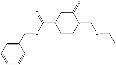 4-Ethoxymethyl-3-oxopiperazine-1-carboxylic acid benzyl ester 구조식 이미지