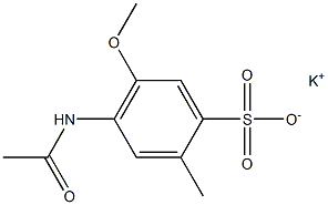 4-(Acetylamino)-5-methoxy-2-methylbenzenesulfonic acid potassium salt 구조식 이미지