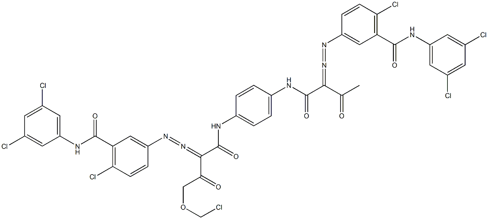 3,3'-[2-(Chloromethyloxy)-1,4-phenylenebis[iminocarbonyl(acetylmethylene)azo]]bis[N-(3,5-dichlorophenyl)-6-chlorobenzamide] Structure