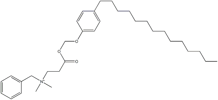 N,N-Dimethyl-N-benzyl-N-[2-[[(4-tetradecylphenyloxy)methyl]oxycarbonyl]ethyl]aminium Structure