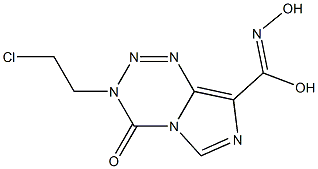 3-(2-Chloroethyl)-3,4-dihydro-4-oxoimidazo[5,1-d]-1,2,3,5-tetrazine-8-carbohydroximic acid Structure