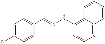 4-[N'-(4-Chlorobenzylidene)hydrazino]quinazoline 구조식 이미지