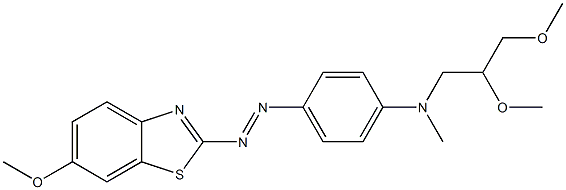 6-Methoxy-2-[p-[N-methyl-N-(2,3-dimethoxypropyl)amino]phenylazo]benzothiazole 구조식 이미지