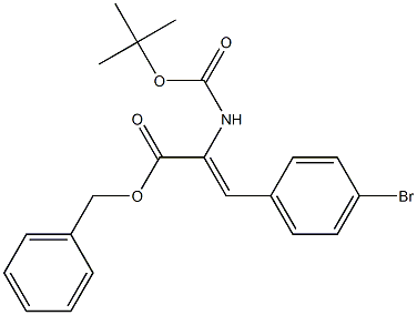 3-(4-Bromophenyl)-2-[(tert-butoxy)carbonylamino]acrylic acid benzyl ester Structure