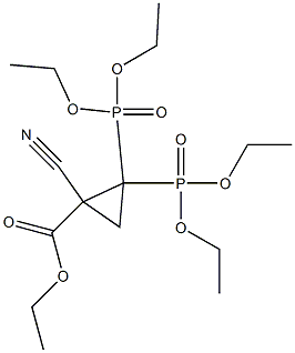 1-Cyano-2,2-bis(diethoxyphosphinyl)cyclopropanecarboxylic acid ethyl ester Structure