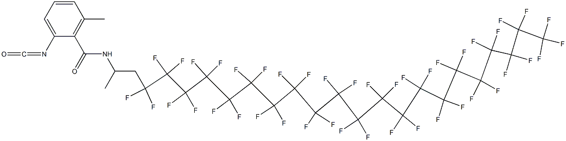 2-Isocyanato-6-methyl-N-[2-(tritetracontafluorohenicosyl)-1-methylethyl]benzamide 구조식 이미지