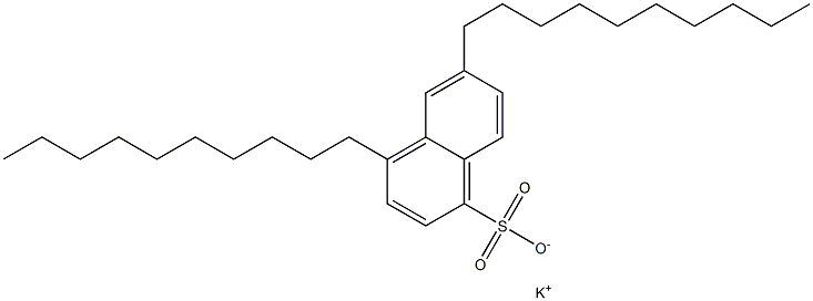 4,6-Didecyl-1-naphthalenesulfonic acid potassium salt 구조식 이미지