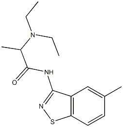 N-(5-Methyl-1,2-benzisothiazol-3-yl)-2-(diethylamino)propanamide 구조식 이미지