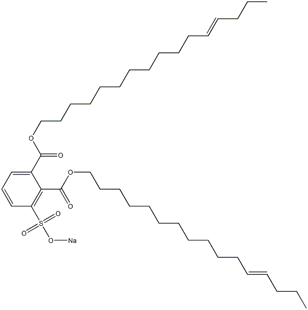 3-(Sodiosulfo)phthalic acid di(12-hexadecenyl) ester 구조식 이미지