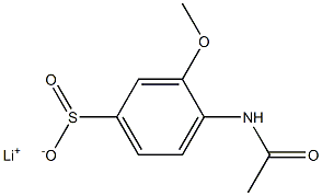 4-(Acetylamino)-3-methoxybenzenesulfinic acid lithium salt Structure