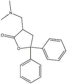 3-(Dimethylaminomethyl)-5,5-diphenyloxolan-2-one 구조식 이미지