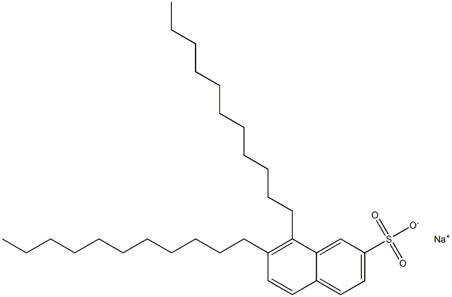 7,8-Diundecyl-2-naphthalenesulfonic acid sodium salt 구조식 이미지