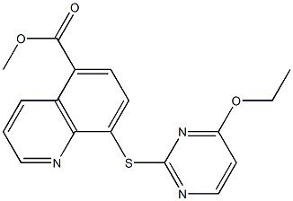 8-[(4-Ethoxypyrimidin-2-yl)thio]quinoline-5-carboxylic acid methyl ester Structure