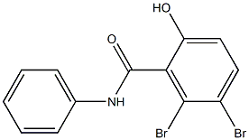 5,6-Dibromo-2-hydroxybenzanilide 구조식 이미지