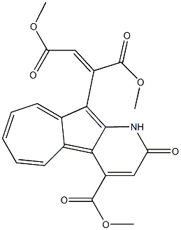 (2E)-2-[(4-Methoxycarbonyl-2-oxo-1,2-dihydroazuleno[2,1-b]pyridin)-10-yl]-2-butenedioic acid dimethyl ester 구조식 이미지