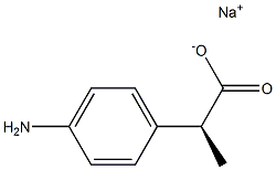 [S,(+)]-2-(p-Aminophenyl)propionic acid sodium salt 구조식 이미지