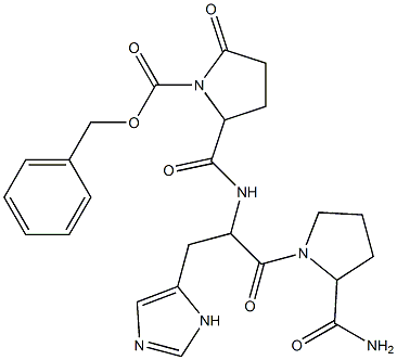 5-[2-(1-Benzyloxycarbonyl-2-oxo-5-pyrrolidinylcarbonylamino)-2-(2-carbamoyl-1-pyrrolidinylcarbonyl)ethyl]-1H-imidazole 구조식 이미지