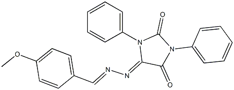 5-[2-(4-Methoxybenzylidene)hydrazono]-1,3-diphenyl-3,5-dihydro-1H-imidazole-2,4-dione 구조식 이미지