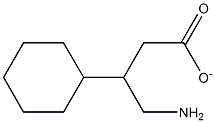 4-Aminio-3-cyclohexylbutyric acid anion 구조식 이미지