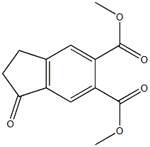 2,3-Dihydro-1-oxo-1H-indene-5,6-dicarboxylic acid dimethyl ester 구조식 이미지