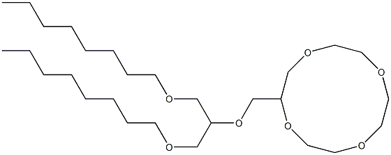 2-[[1,3-Bis(octyloxy)propan-2-yloxy]methyl]-1,4,7,10-tetraoxacyclododecane 구조식 이미지