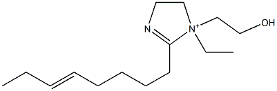 1-Ethyl-1-(2-hydroxyethyl)-2-(5-octenyl)-2-imidazoline-1-ium Structure