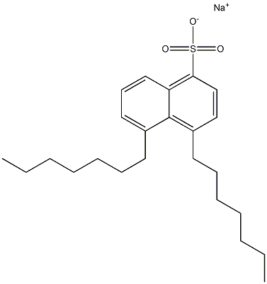 4,5-Diheptyl-1-naphthalenesulfonic acid sodium salt Structure