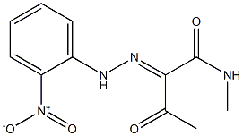 2-[2-(2-Nitrophenyl)hydrazono]-1-(methylamino)butane-1,3-dione Structure