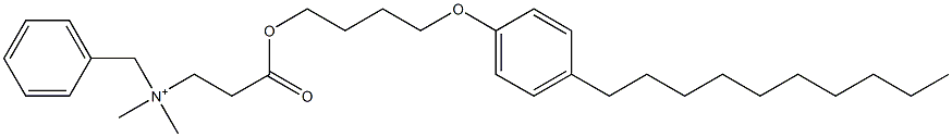 N,N-Dimethyl-N-benzyl-N-[2-[[4-(4-decylphenyloxy)butyl]oxycarbonyl]ethyl]aminium Structure