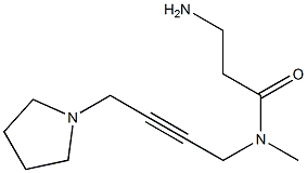 N-Methyl-N-[4-(1-pyrrolidinyl)-2-butynyl]-3-aminopropanamide 구조식 이미지