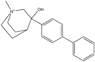 1-Methyl-3-hydroxy-3-(1,1'-biphenyl-4-yl)quinuclidinium 구조식 이미지