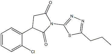 1-(5-Propyl-1,3,4-thiadiazol-2-yl)-3-(2-chlorophenyl)pyrrolidine-2,5-dione Structure