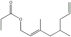 Propionic acid 3,5-dimethyl-2,7-octadienyl ester Structure