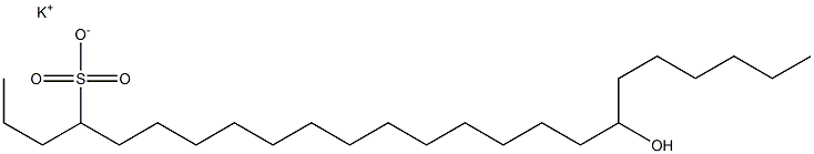 18-Hydroxytetracosane-4-sulfonic acid potassium salt Structure