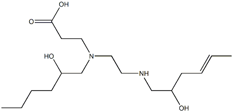 3-[N-(2-Hydroxyhexyl)-N-[2-(2-hydroxy-4-hexenylamino)ethyl]amino]propionic acid Structure