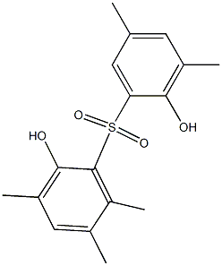2,2'-Dihydroxy-3,3',5,5',6-pentamethyl[sulfonylbisbenzene] 구조식 이미지