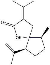 (5R,6S,9S)-6-Methyl-9-isopropenyl-3-isopropylidene-1-oxaspiro[4.4]nonan-2-one 구조식 이미지