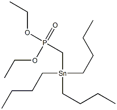 Tributylstannylmethylphosphonic acid diethyl ester 구조식 이미지