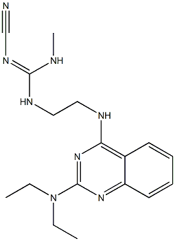 2-Diethylamino-4-[2-(2-cyano-3-methylguanidino)ethylamino]quinazoline Structure