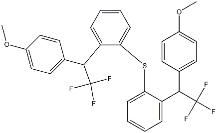 [2,2,2-Trifluoro-1-(4-methoxyphenyl)ethyl]phenyl sulfide Structure