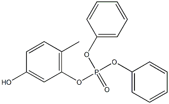 Phosphoric acid (3-hydroxy-6-methylphenyl)diphenyl ester 구조식 이미지