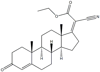 20-Cyano-3-oxopregna-4,17(20)-dien-21-oic acid ethyl ester Structure