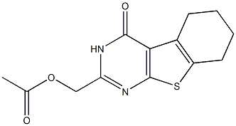 2-(Acetoxymethyl)-5,6,7,8-tetrahydro[1]benzothieno[2,3-d]pyrimidin-4(3H)-one 구조식 이미지