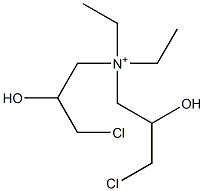 3-Chloro-N-(3-chloro-2-hydroxypropyl)-N,N-diethyl-2-hydroxy-1-propanaminium Structure