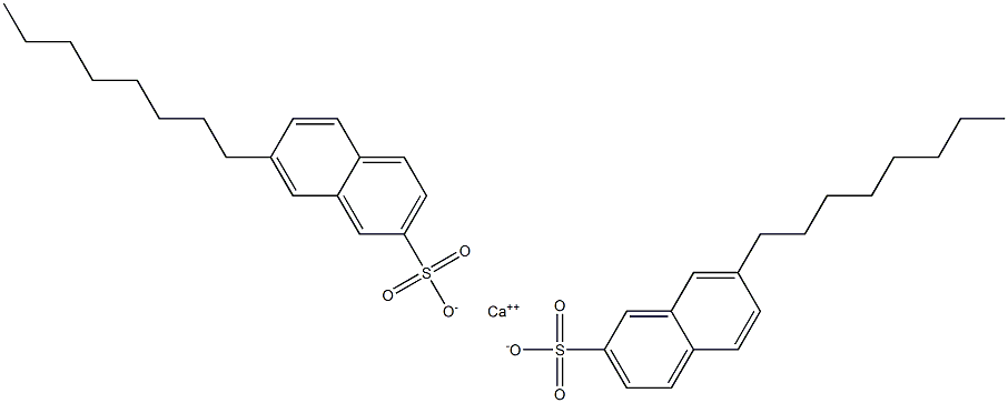 Bis(7-octyl-2-naphthalenesulfonic acid)calcium salt Structure