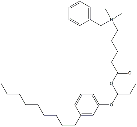 N,N-Dimethyl-N-benzyl-N-[4-[[1-(3-nonylphenyloxy)propyl]oxycarbonyl]butyl]aminium Structure