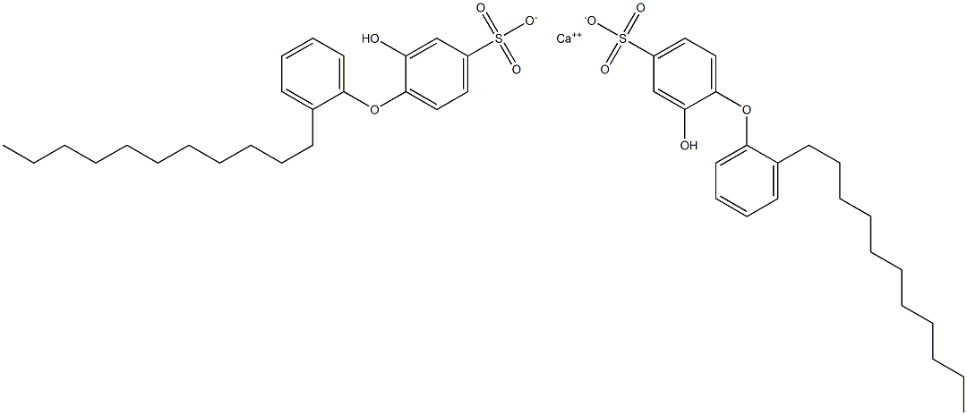 Bis(2-hydroxy-2'-undecyl[oxybisbenzene]-4-sulfonic acid)calcium salt 구조식 이미지