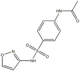 N-[4-(3-Isoxazolylaminosulfonyl)phenyl]acetamide 구조식 이미지