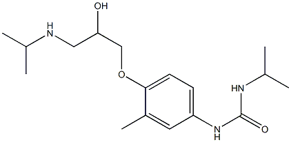 1-Isopropyl-3-[3-methyl-4-[2-hydroxy-3-[isopropylamino]propoxy]phenyl]urea Structure